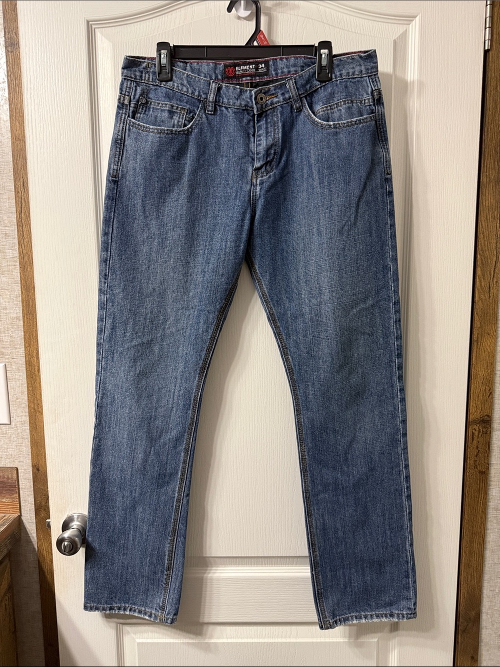 Element Men’s Straight Jeans in Medium Blue Wash